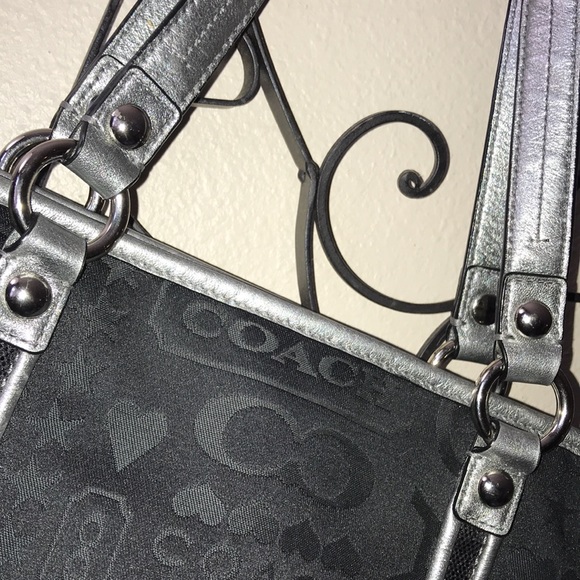 AUTHENTIC 💯% Coach Bag EUC Logo W/Sparkle - Picture 4 of 14